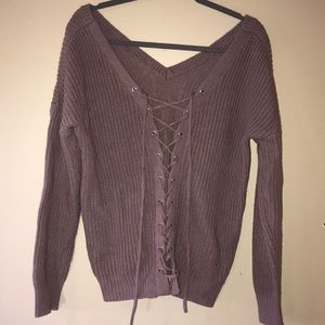 Crossed v-neck sweater